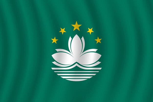 Vlakke afbeelding van de nationale vlag van Macau
