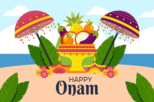 Vector vlakke afbeelding voor onam viering