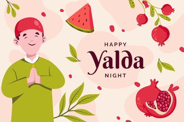 Vlakke afbeelding voor yalda nachtfestival