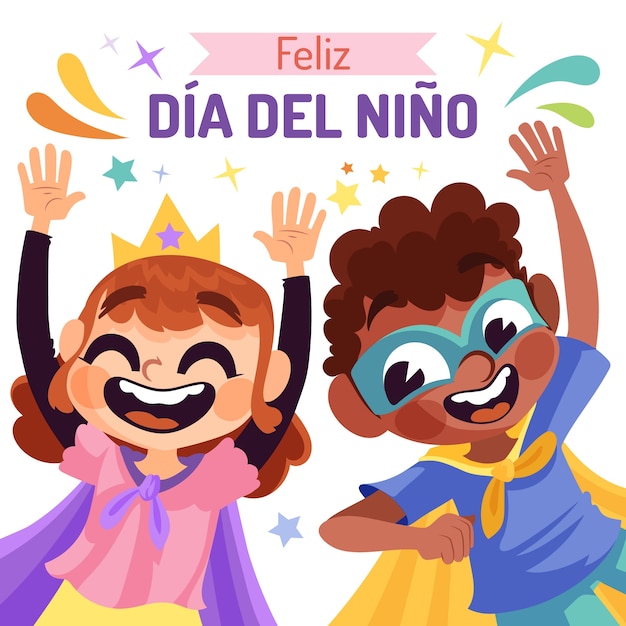 Vlakke dia del nino illustratie