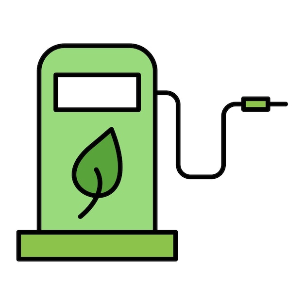 Vlakke illustratie van brandstofecologie