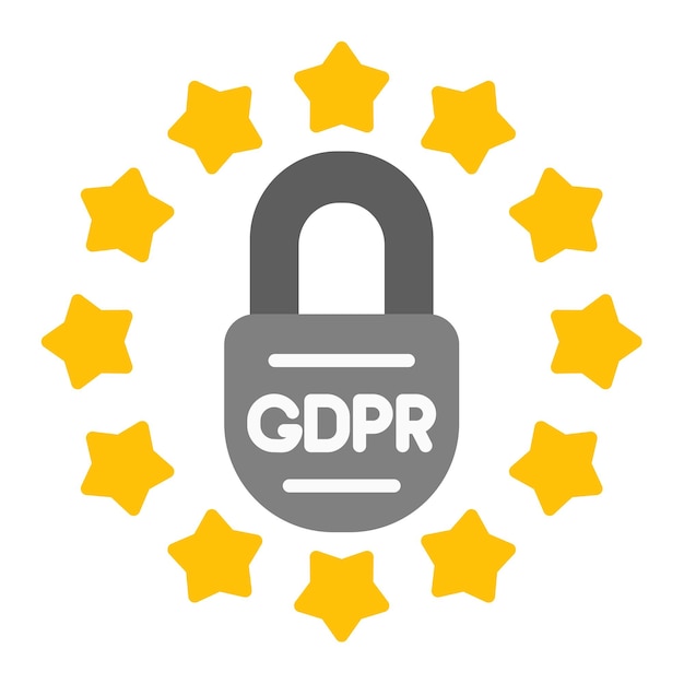 Vlakke illustratie van de Gdpr-rechtszaak