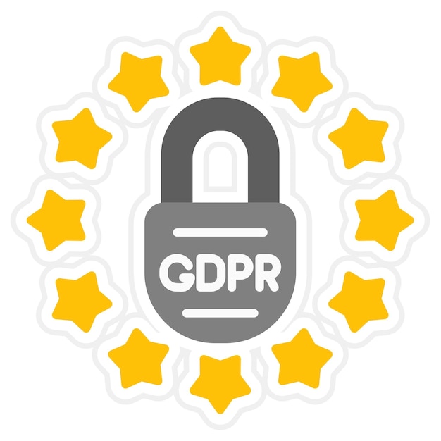 Vlakke illustratie van de Gdpr-rechtszaak