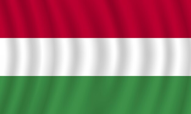 Vlakke illustratie van de Hongaarse nationale vlag