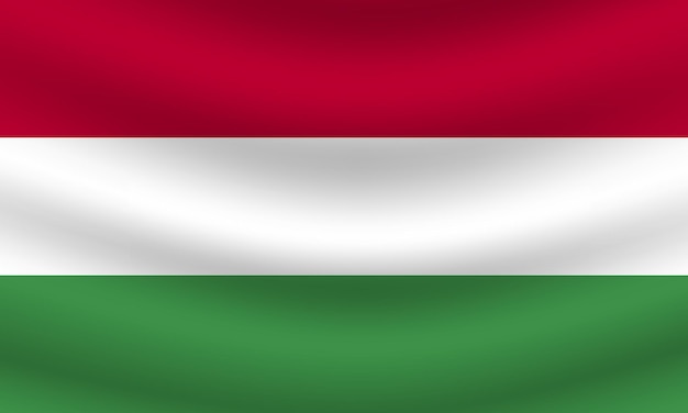 Vlakke illustratie van de Hongaarse nationale vlag
