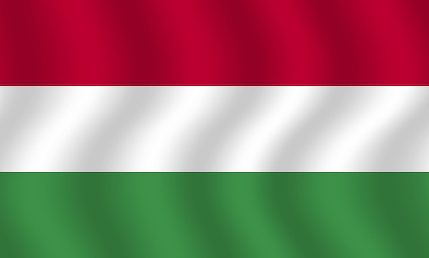 Vlakke illustratie van de Hongaarse nationale vlag