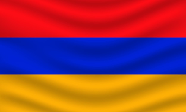 Vlakke illustratie van de nationale vlag van Armenië