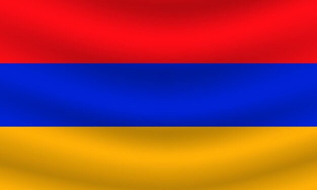 Vector vlakke illustratie van de nationale vlag van armenië