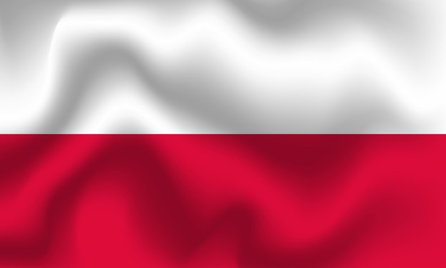 Vlakke illustratie van de nationale vlag van Polen