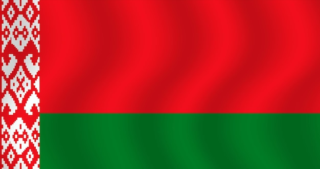 Vlakke illustratie van de nationale vlag van Wit-Rusland