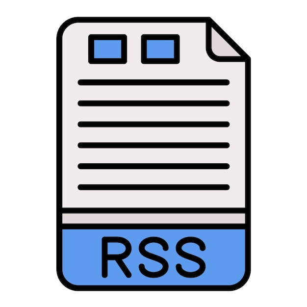 Vlakke illustratie van RSS