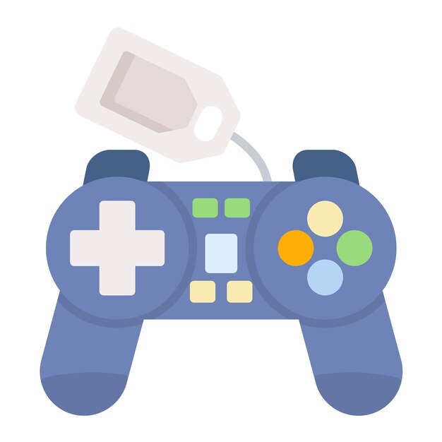 Vlakke illustratie voor de verkoop van gamepads