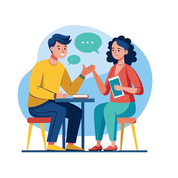 Vlakke illustratievector van mensen die een discussie hebben