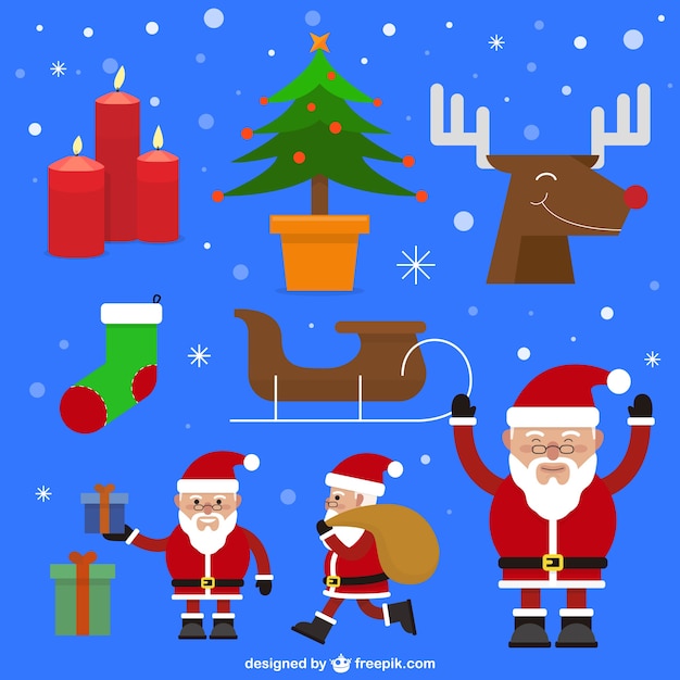 Vlakke Kerstmiselementen