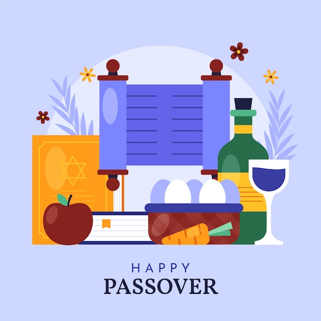 Vlakke pascha-illustratie