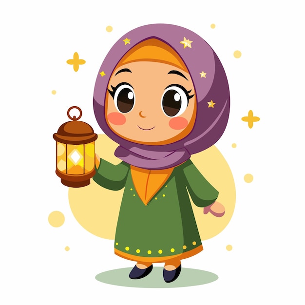 Vlakke ramadan illustratie