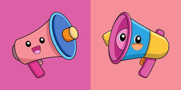 Vlakke stijl megafoon vector illustratie