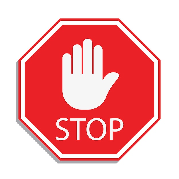 vlakke stopontwerp niet in te voeren signage vector illustratie 02