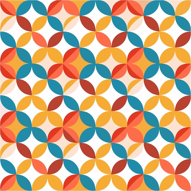 Vlakke vector Geometrische organische groovy patroon ontwerp achtergrond