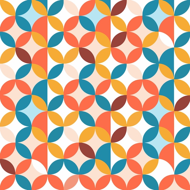 Vlakke vector Geometrische organische groovy patroon ontwerp achtergrond