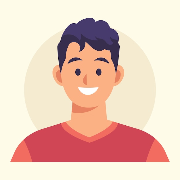 Vlakke vector mensen avatar illustratie