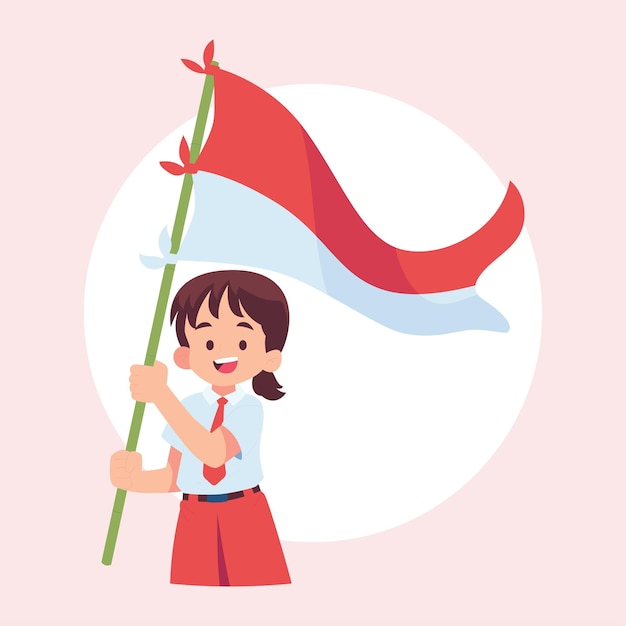 Vlakke vector onafhankelijk van de Indonesische illustratie