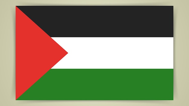 Vlakke vector Palestina land Nationale vlag Concept van politiek conflict lichte achtergrond