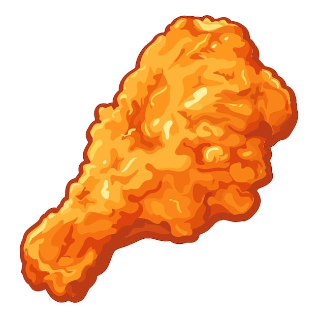 Vlakke vectorillustratie van Crispy Fried Chicken