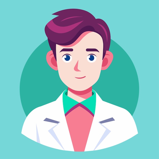 Vlakke vectorillustratie van een medische illustrator