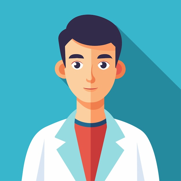 Vlakke vectorillustratie van een medische illustrator