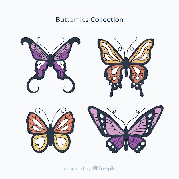 Vlakke vlindercollectie