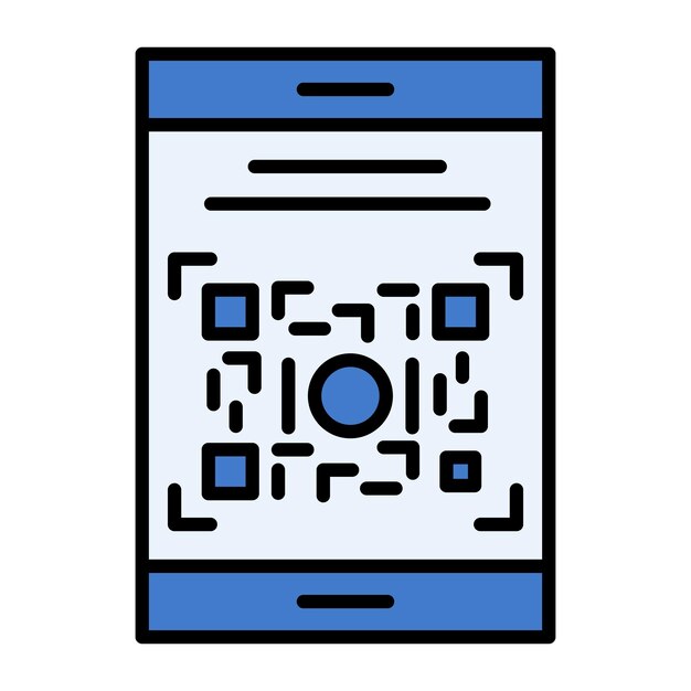 Vector vlakte illustratie van de qr-code