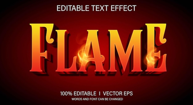 vlam 3d vector tekst effect met moderne stijl ontwerp