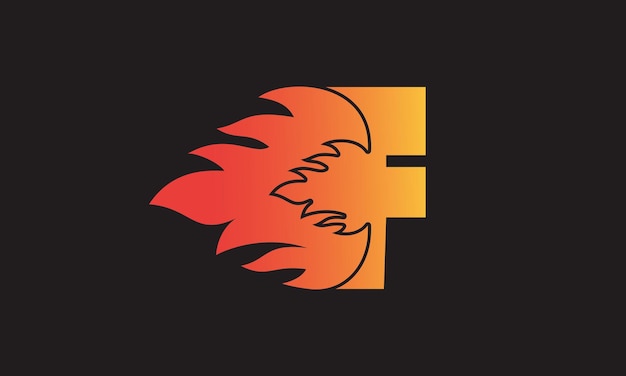 Vlam Letter F Logo Ontwerp Vector Sjabloon Mooi Logotype Ontwerp Voor Fire Flames Company Branding