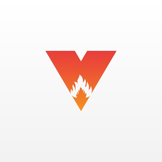 Vlam Letter V Logo Ontwerp Vector Sjabloon Mooi Logotype Ontwerp Voor Brand Vlammen Bedrijf Branding