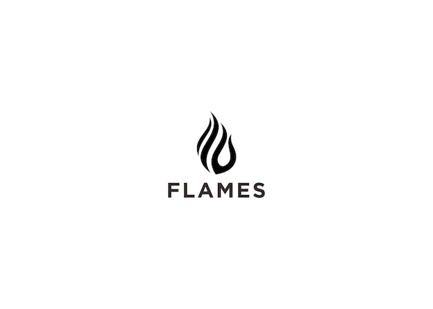 vlammen logo ontwerp vectorillustratie