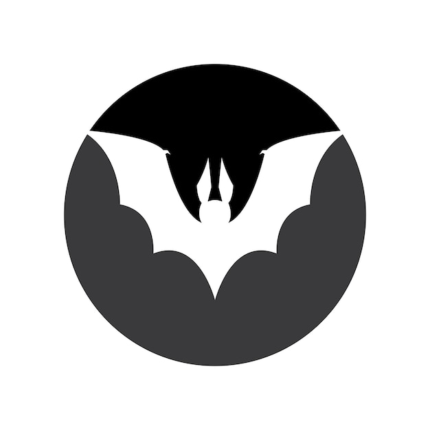 Vector vleermuis ilustration vector logo pictogrammalplaatje