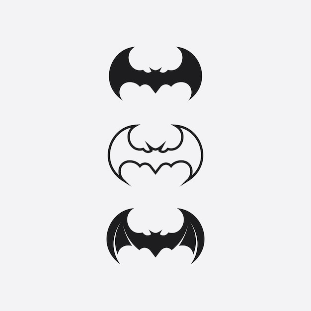 Vleermuis logo dier en vector vleugels zwart halloween vampier gotisch illustratie ontwerp vleermuis icon