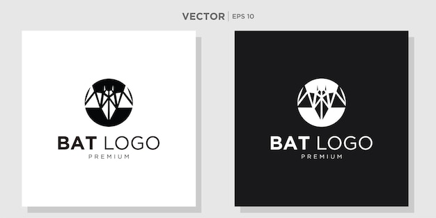 Vleermuis logo ontwerp pictogram illustratie