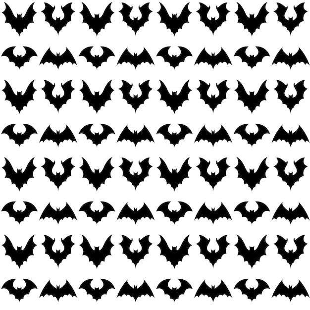 Vleermuis silhouet patroon