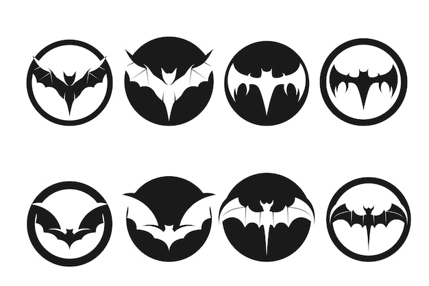 Vector vleermuis vector pictogram logo sjabloon afbeelding ontwerp