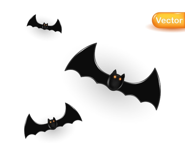 Vleermuizen - halloween 3d-ontwerp. vector illustratie