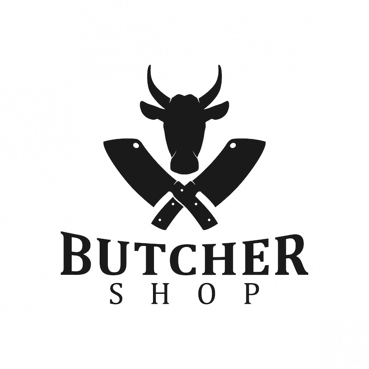 Vector vlees winkel logo