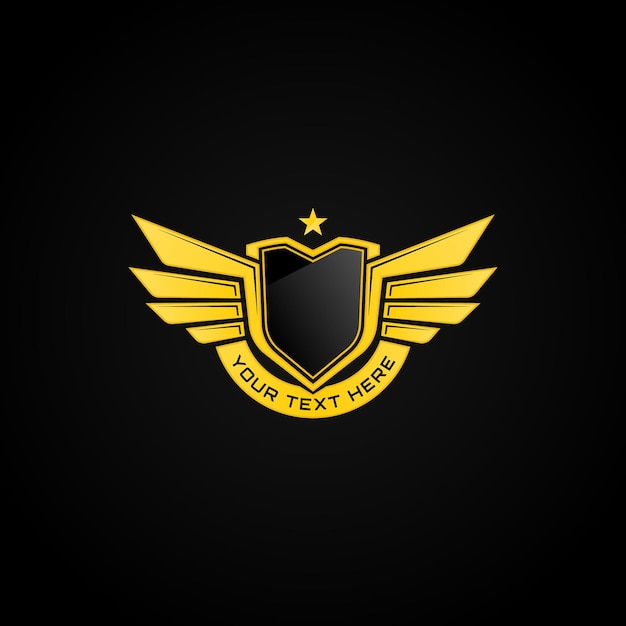 Vleugels Badge Logo Ontwerp