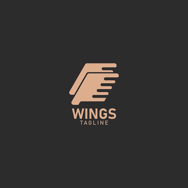 vleugels logo eenvoudig minimalistisch ontwerp