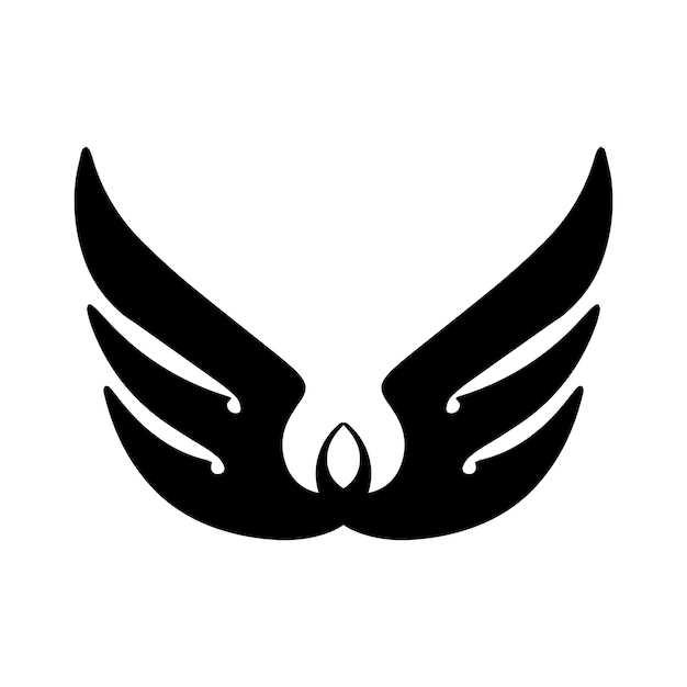 Vleugelvalk vogel Logo sjabloon vector