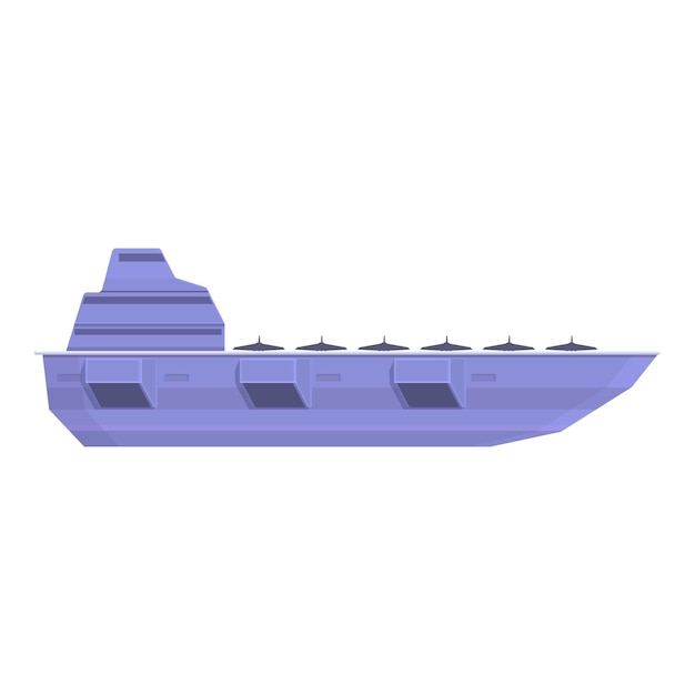 Vector vliegdekschip verdediging pictogram cartoon van vliegdekschip verdediging vector pictogram voor webdesign geïsoleerd op een witte achtergrond