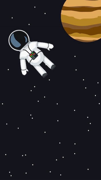 Vliegen in de ruimte-astronaut
