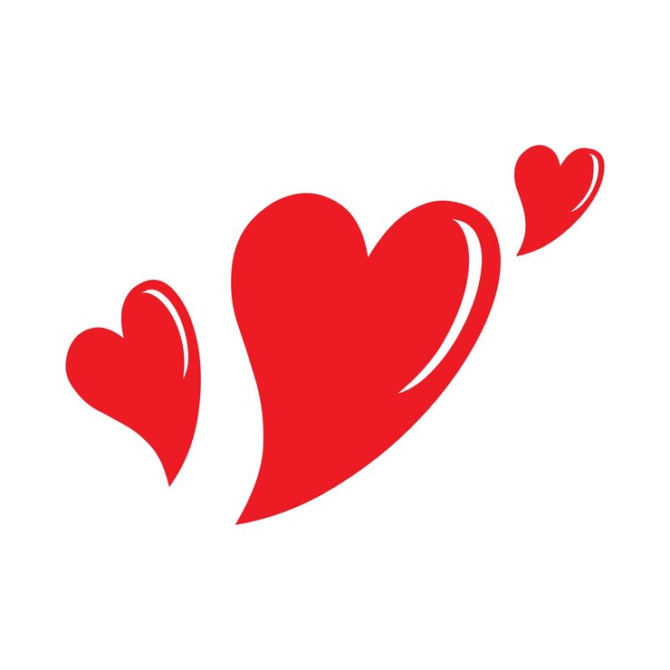 Vector vliegend icon van de rode harten