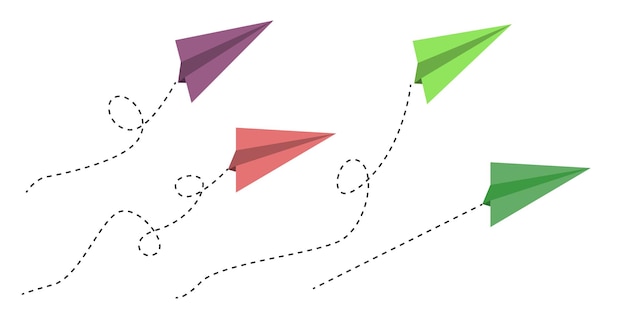 Vliegend papieren vliegtuig icoon Origami symbool Teken creatief vliegtuig